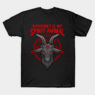 Baphomet Is My Spirit Animal I Satanic Occult Goat graphic T-Shirt